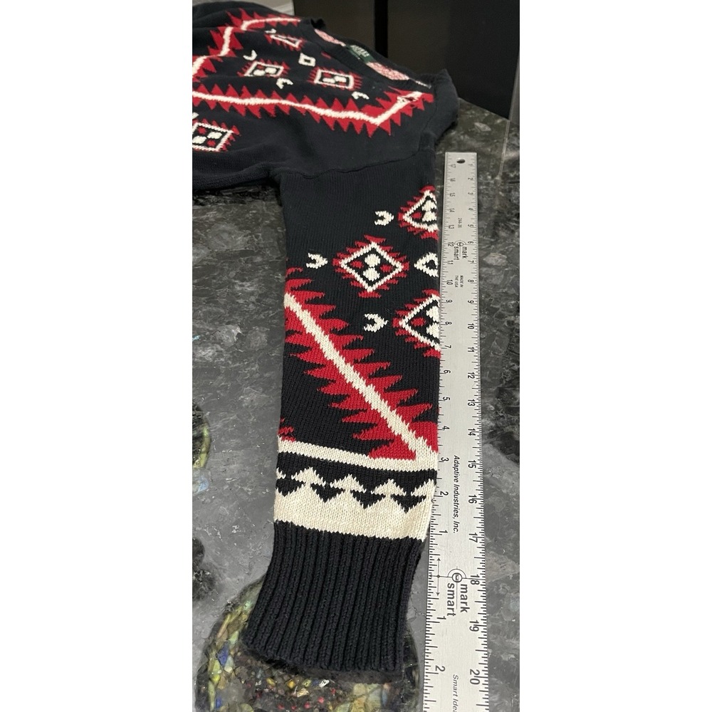 Lauren Ralph Lauren Petite Medium Long Tunic Sweater Southwest Aztec Geometric - Picture 15 of 16